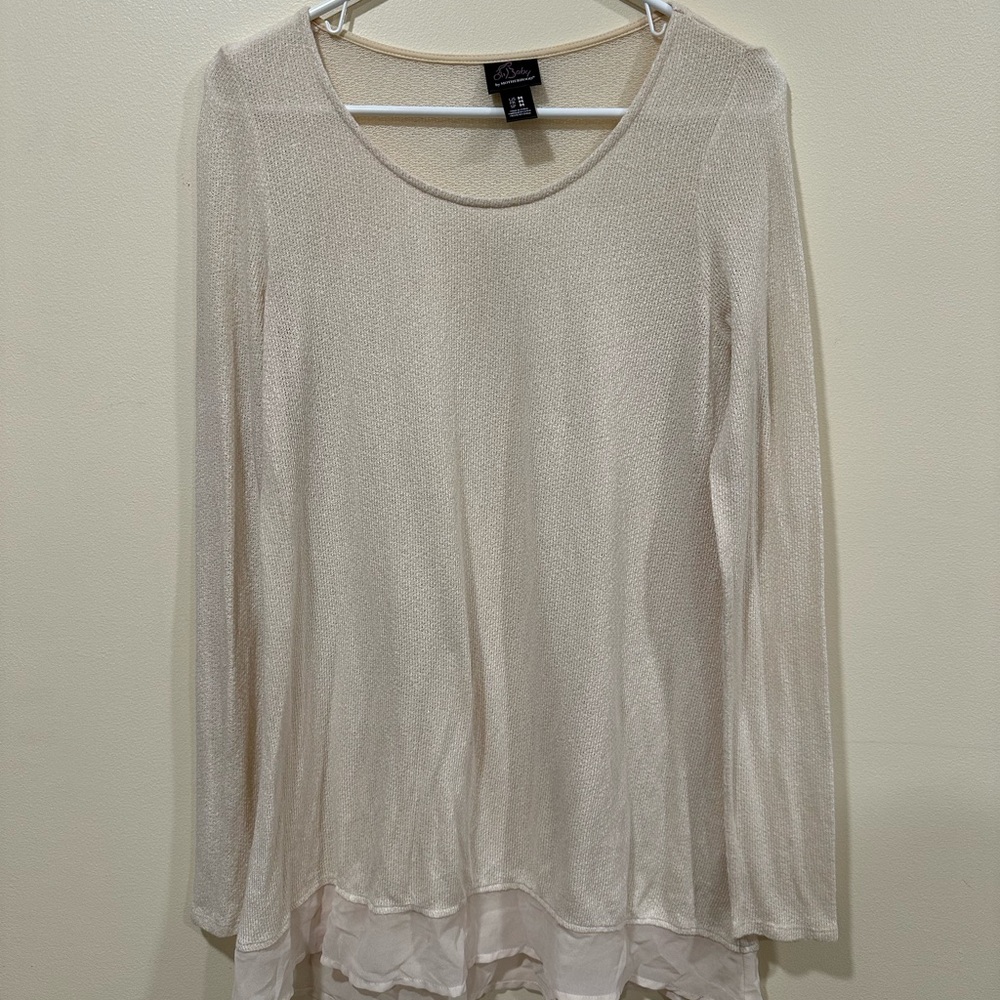 Maternity cream sweater